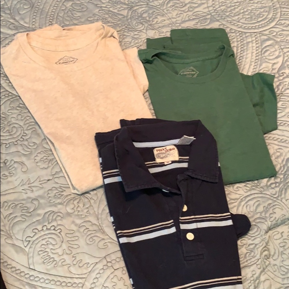 Two St. Johns bay tees and a polo.